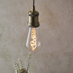 Warm white E27 LED bulb with sculptural double spiral design
