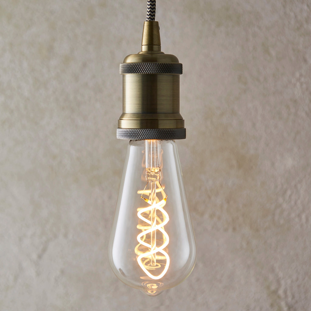 Helios Double Spiral E27 LED Bulb — Warm White, Dimmable