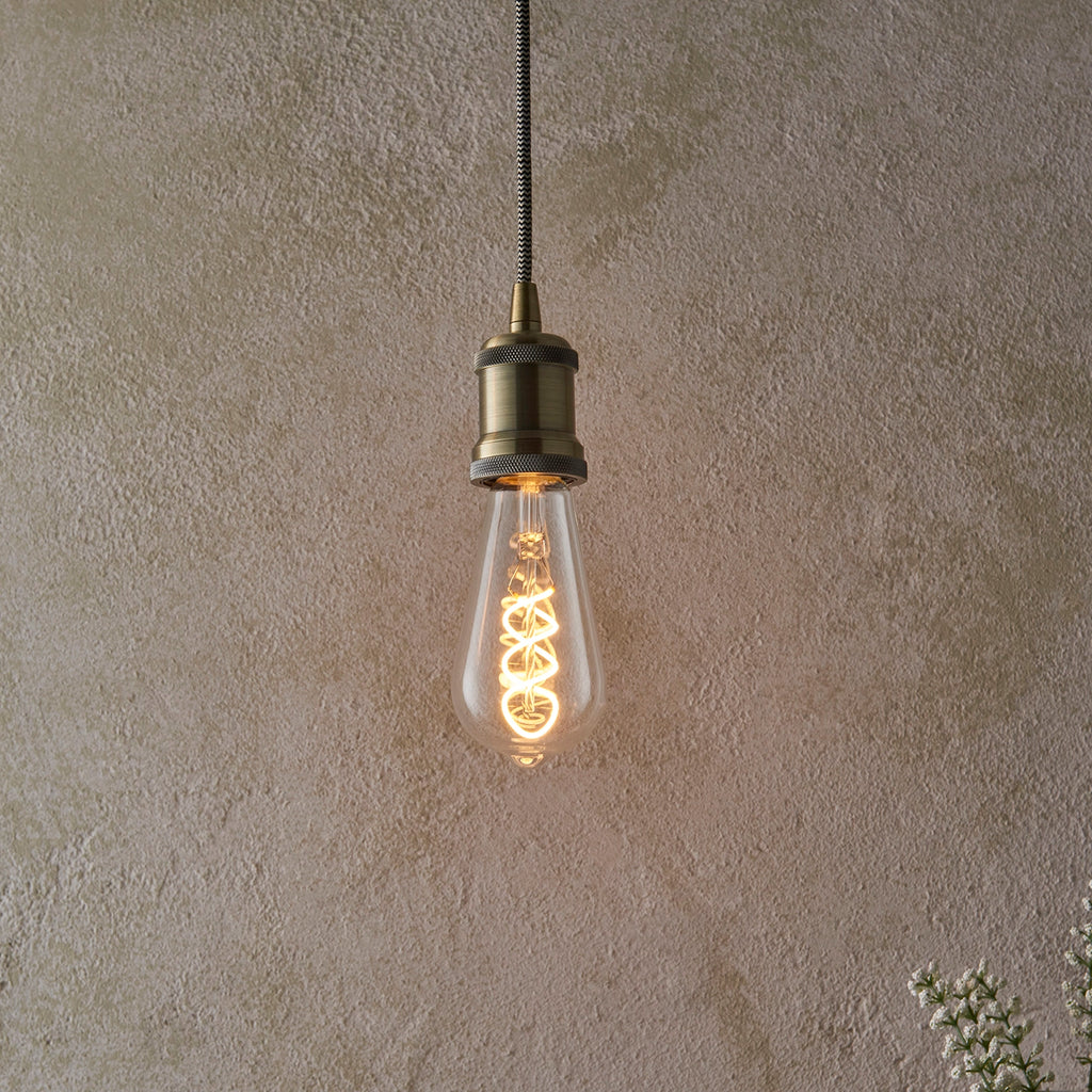 Helios Double Spiral E27 LED Bulb — Warm White, Dimmable