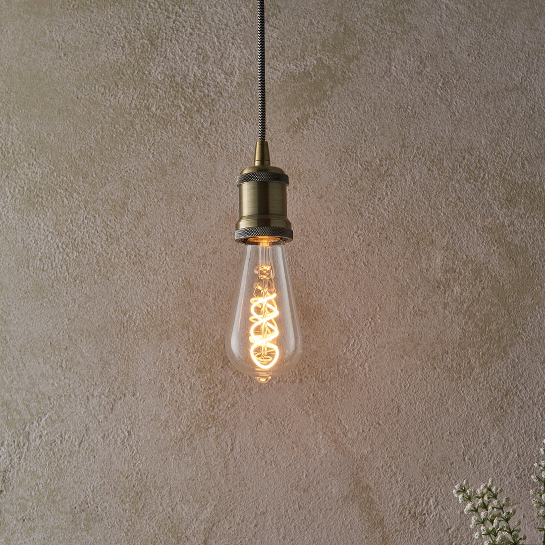 Helios Double Spiral E27 LED Bulb — Warm White, Dimmable