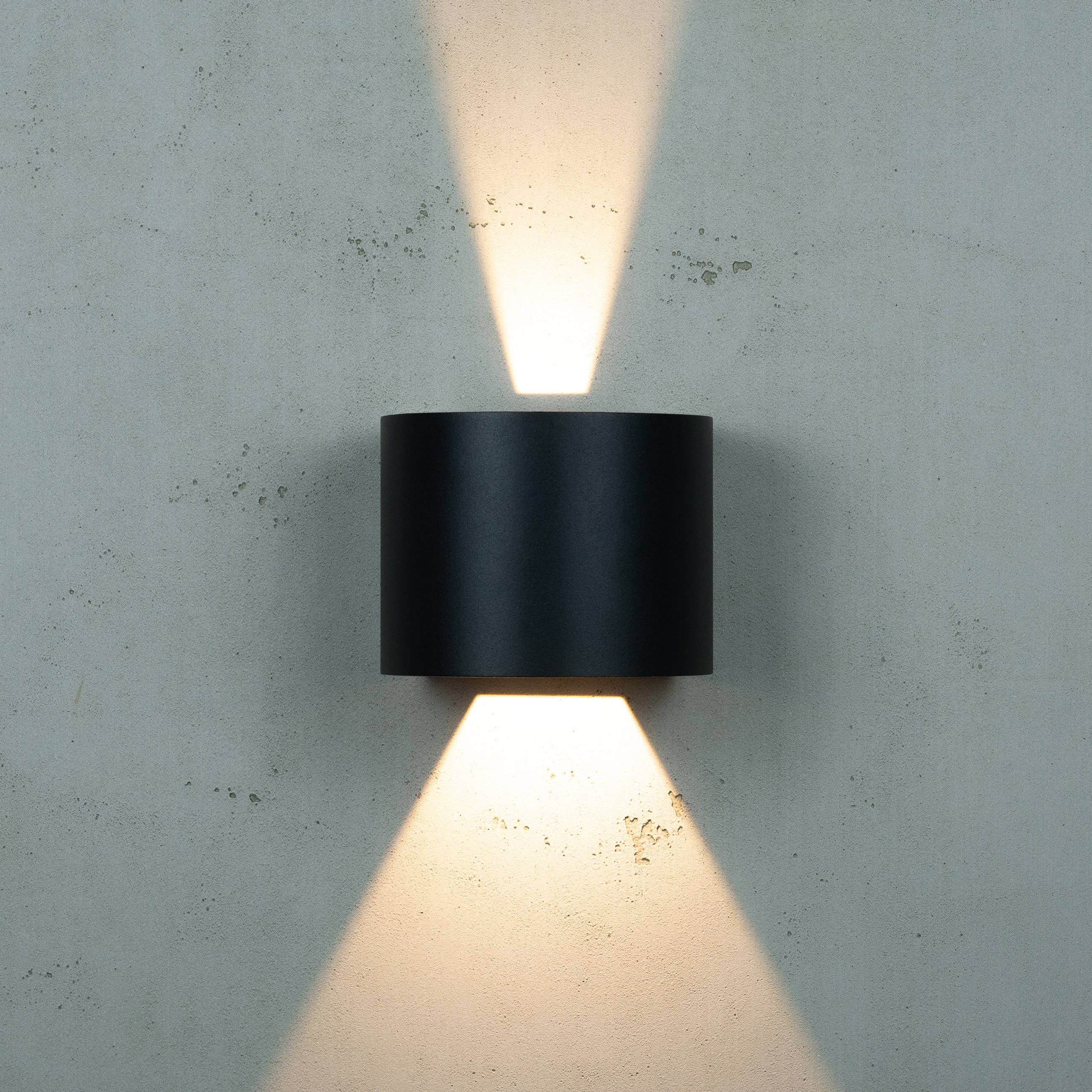 Mars Outdoor Wall Light — Matt Black, Up & Down LED