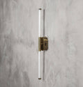 Akra antique LED wall light 60cm in antiqued metal finish