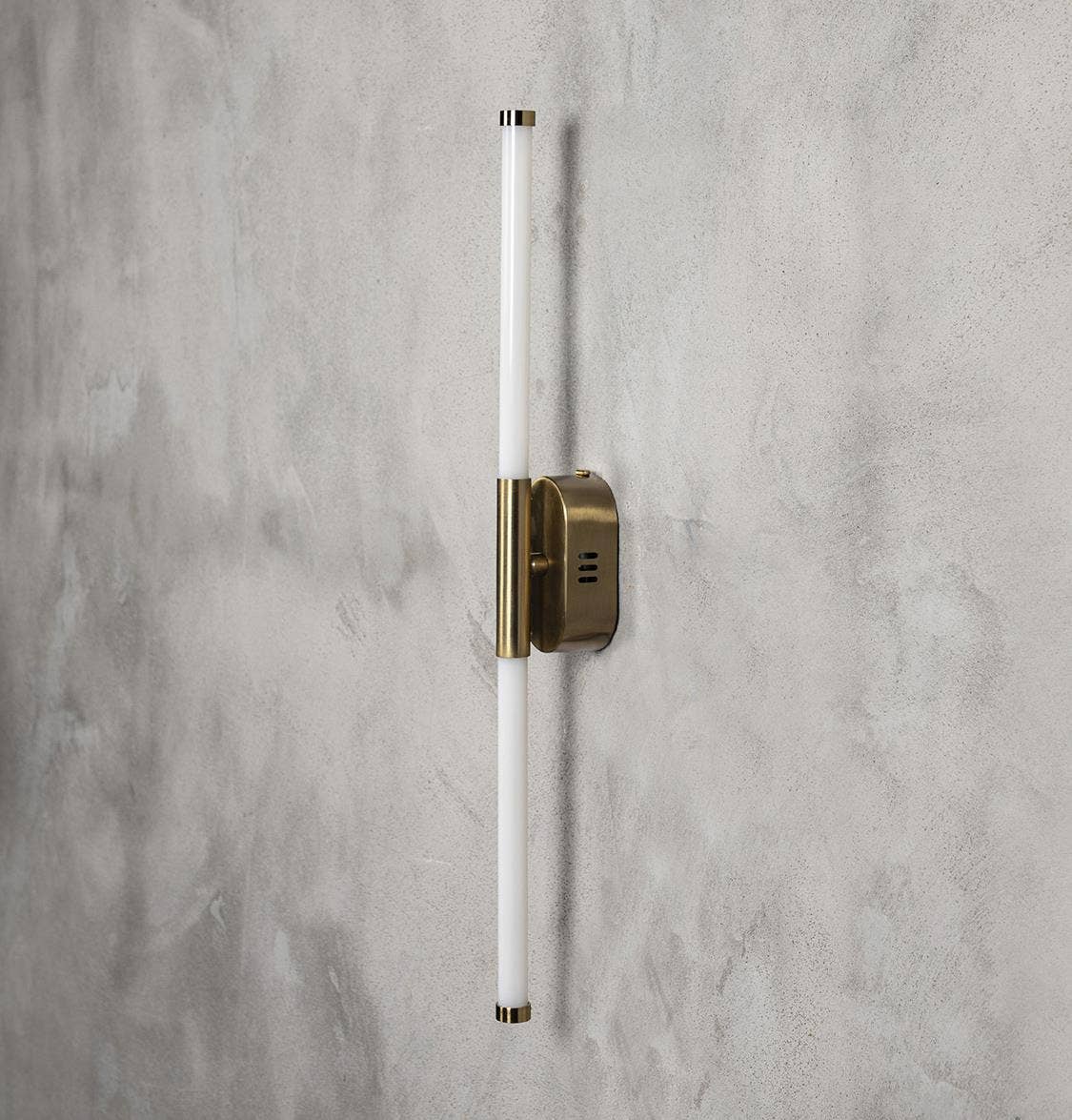Akra Antique LED Wall Light — Antiqued Metal, 60cm