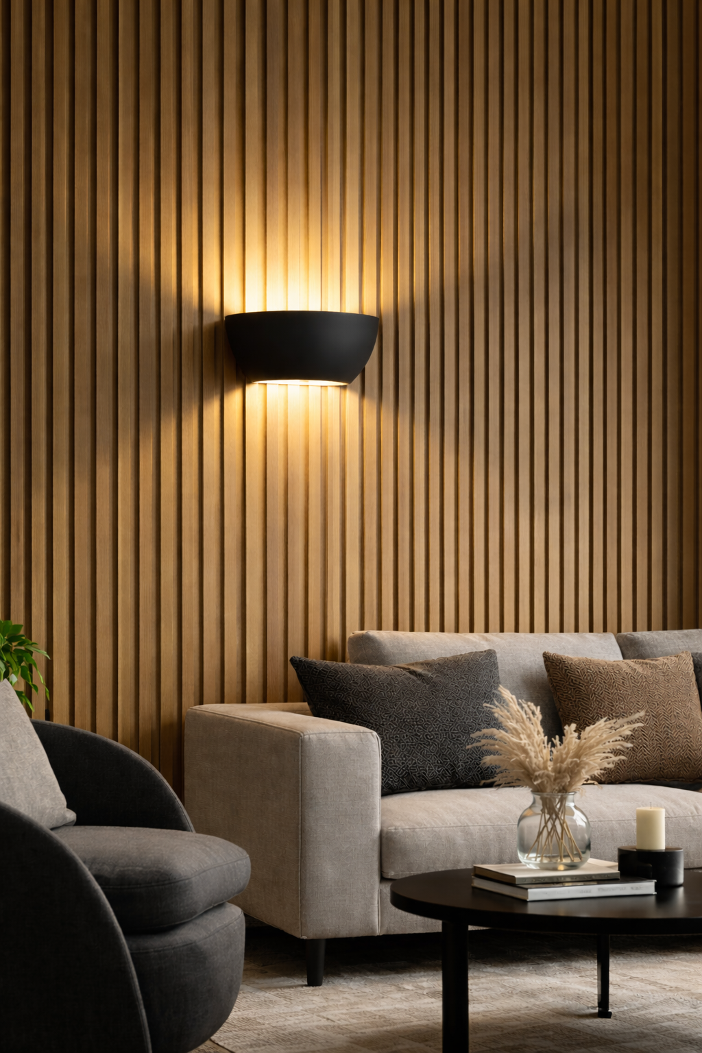 Bianca Paintable Up/Down Wall Light — Plaster, White