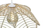 Ilys Rattan Petal Pendant Light — Natural Woven, 45cm