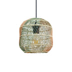 Tisco Braided Rattan Pendant — Multi-Colour, 21cm