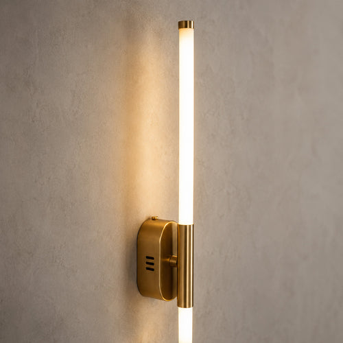Akra Antique LED Wall Light — Antiqued Metal, 80cm