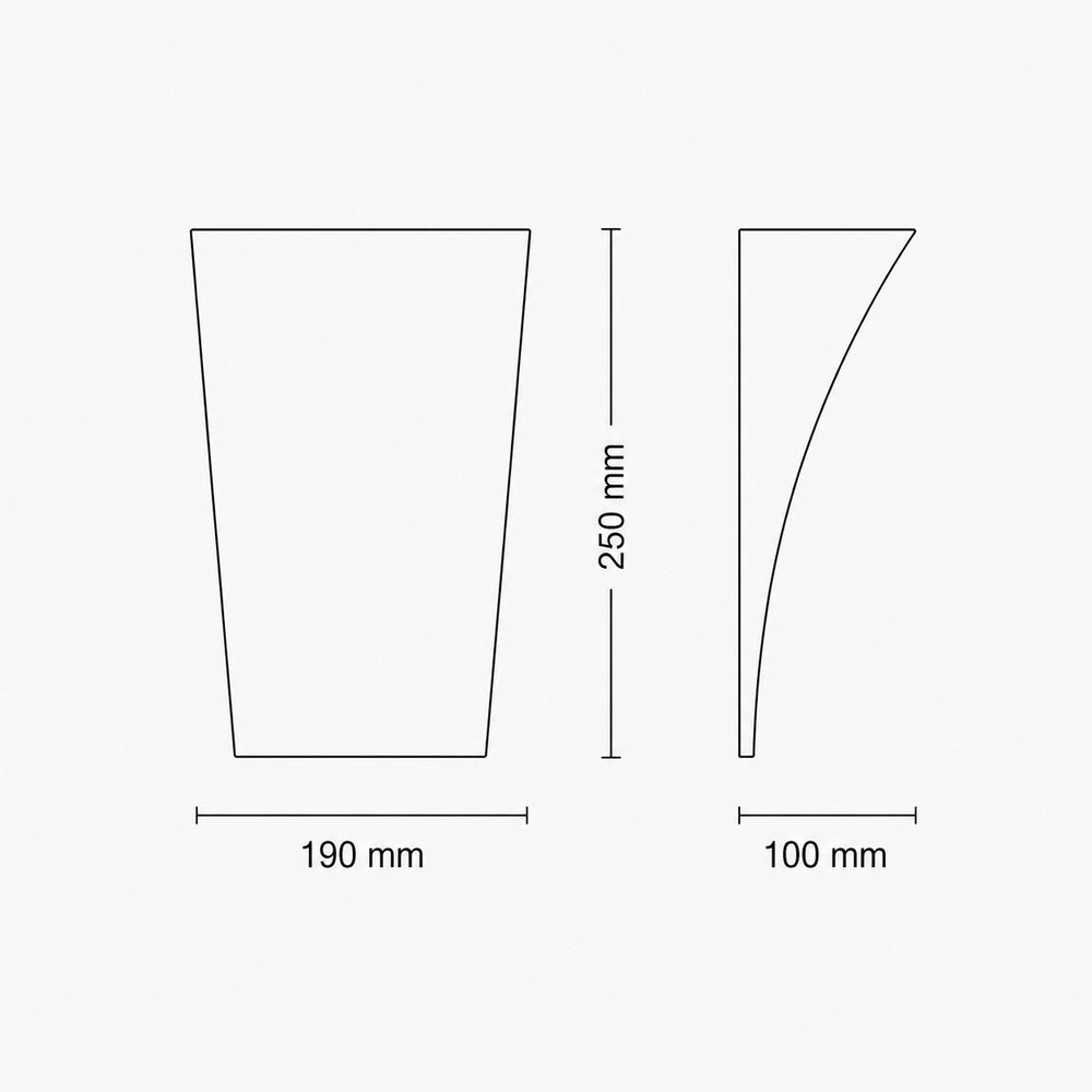 Dimensions for Alma Wall Light — Silver Leaf Plaster