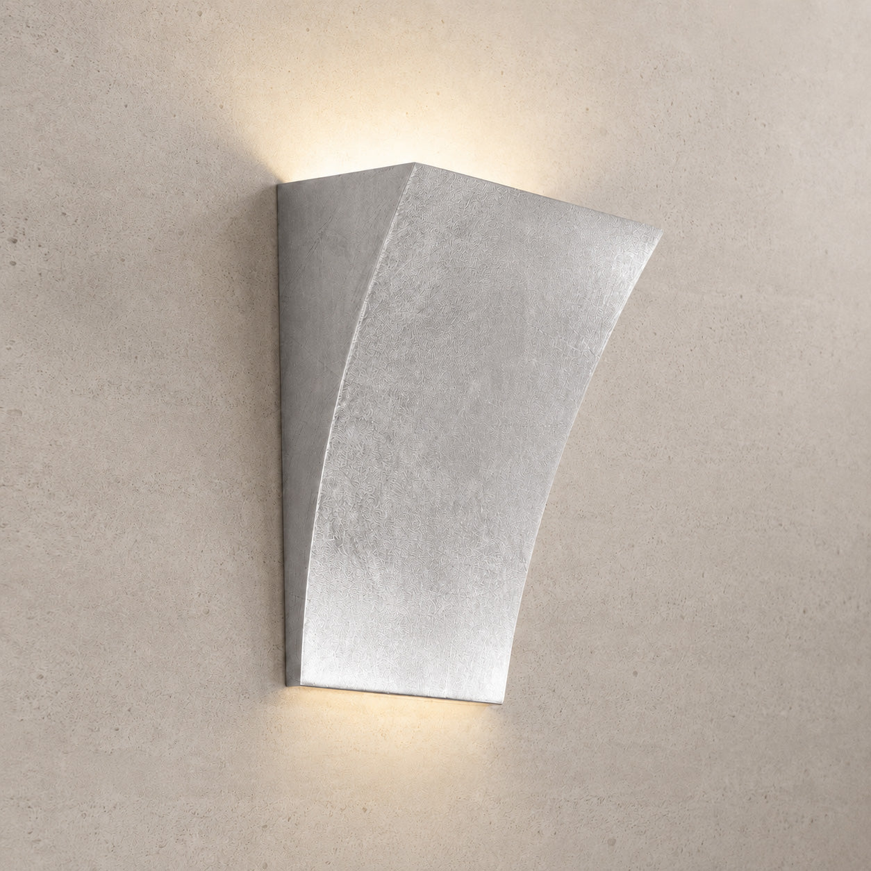 Alma Wall Light — Silver Leaf Plaster