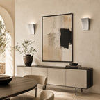 Alma Wall Light — Silver Leaf Plaster