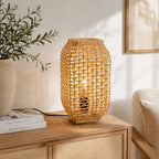 Amba Rattan Table Lamp — Natural Woven, 42cm