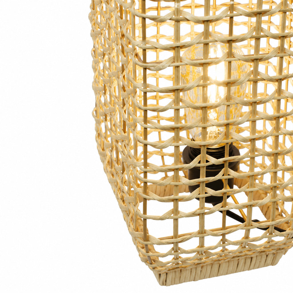 Amba Rattan Table Lamp — Natural Woven, 52cm
