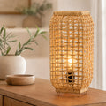 Amba Rattan Table Lamp — Natural Woven, 52cm