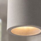 Ando Concrete Pendant Light — Natural Grey, Cylinder