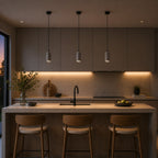 Ando Concrete Pendant Light — Natural Grey, Cylinder