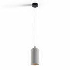 Ando Concrete Pendant Light — Natural Grey, Cylinder