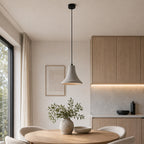Ando Concrete Pendant Light — Natural Grey, Bell