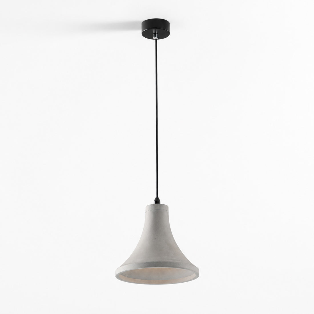 Ando Concrete Pendant Light — Natural Grey, Bell detail