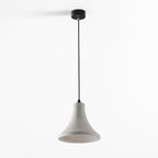 Ando Concrete Pendant Light — Natural Grey, Bell