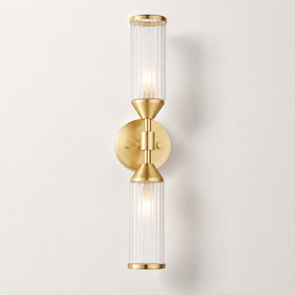 Apollo Cylinder Wall Light — Glass, Gold