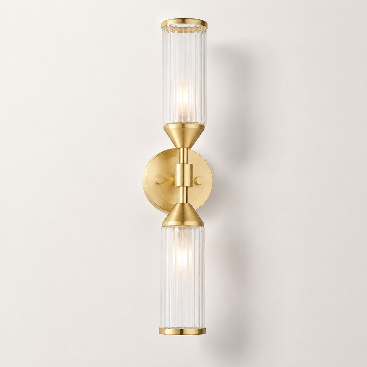 Apollo Cylinder Wall Light — Glass, Gold