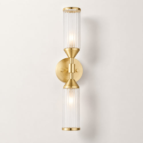 Apollo Cylinder Wall Light — Glass, Gold