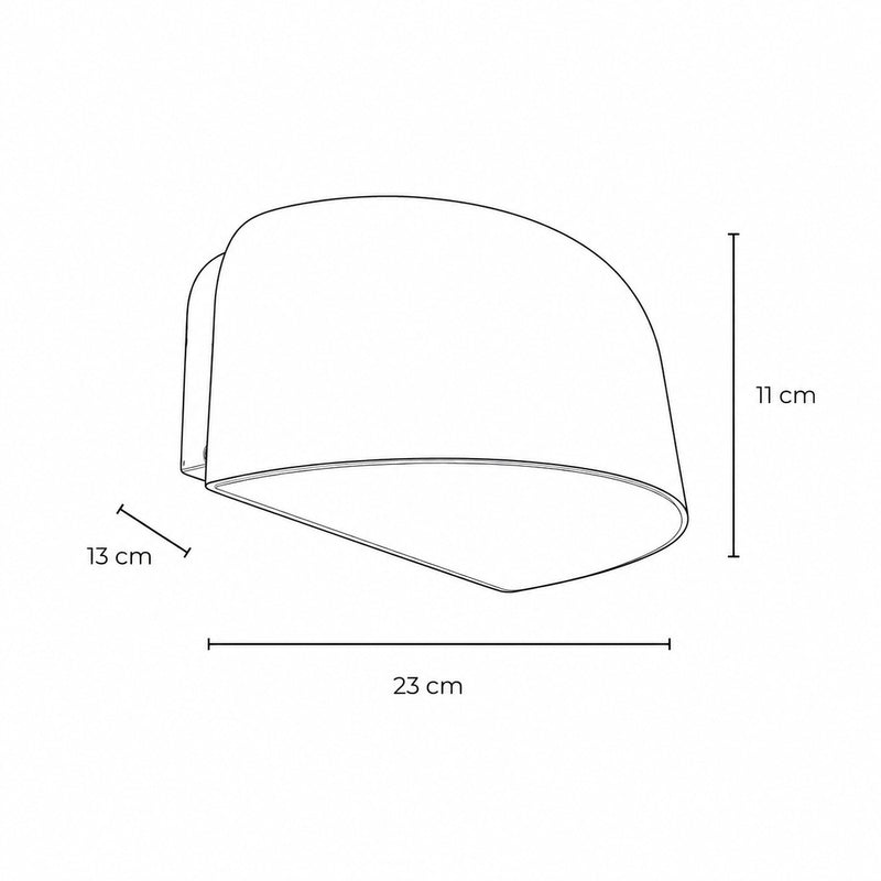 Arcus Outdoor Wall Light — Matt Black, Danish Design dimensions