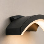 Arlen Arched Outdoor LED Wall Light — Aluminium, Black