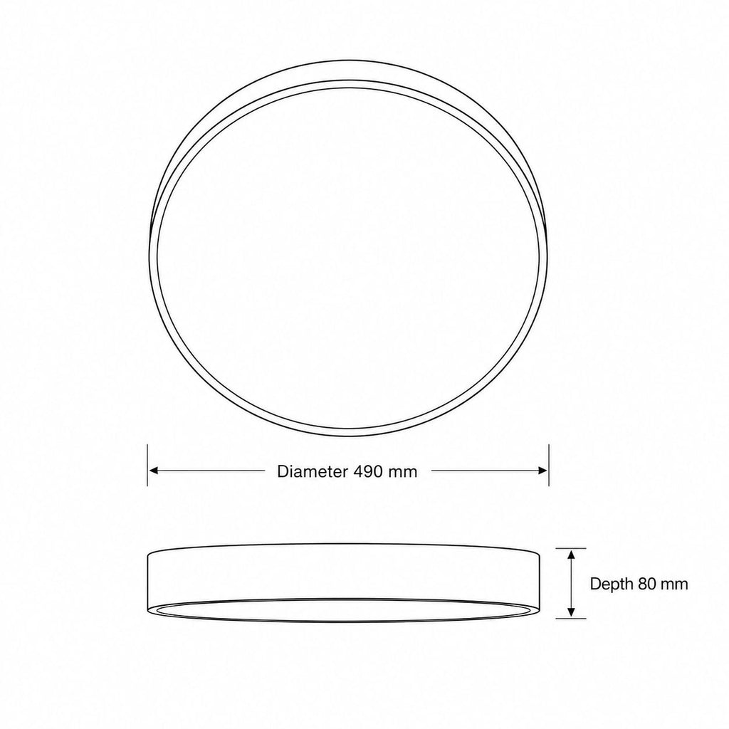Aurelia Modern Round LED Ceiling Light — Dimmable, Gold