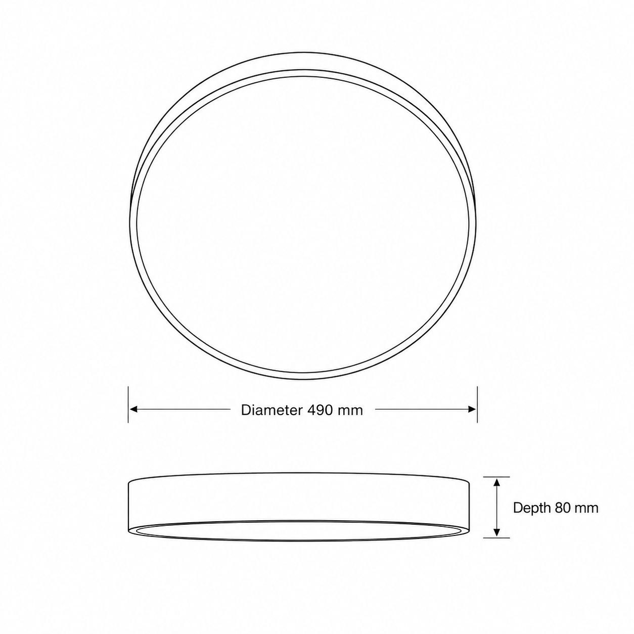 Aurelia Modern Round LED Ceiling Light — Dimmable, Gold