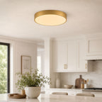 Aurelia Modern Round LED Ceiling Light — Dimmable, Gold