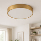 Aurelia Modern Round LED Ceiling Light — Dimmable, Gold