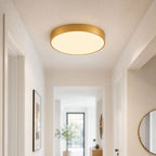 Aurelia Modern Round LED Ceiling Light — Dimmable, Gold