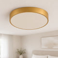 Aurelia Modern Round LED Ceiling Light — Dimmable, Gold