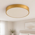 Aurelia Modern Round LED Ceiling Light — Dimmable, Gold