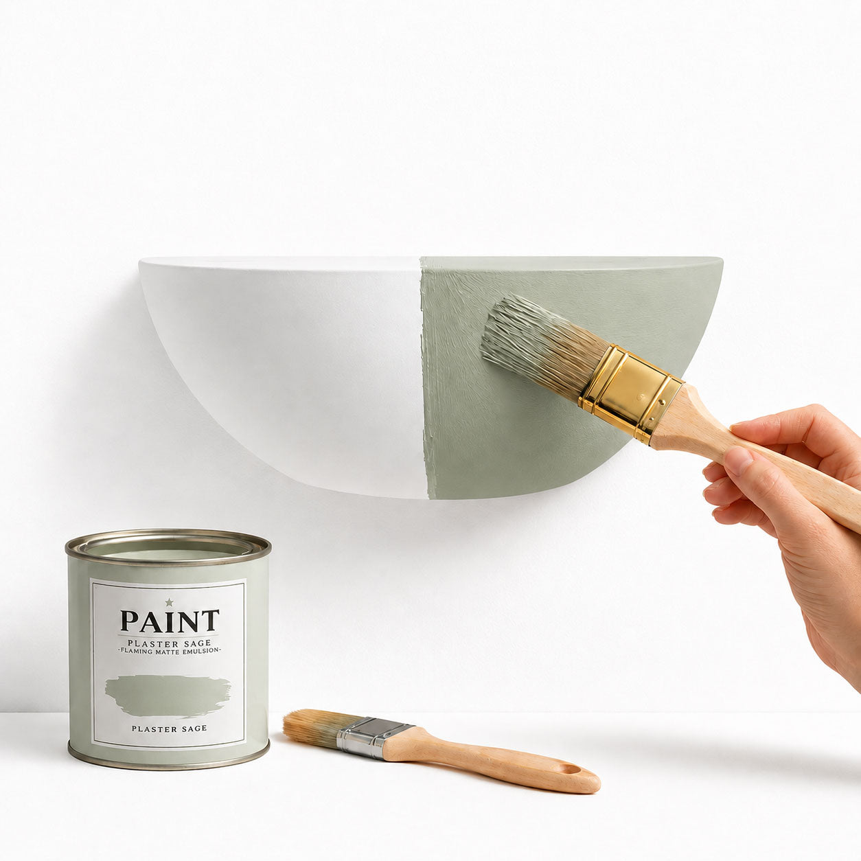 Bianca Paintable Up/Down Wall Light — Plaster, White