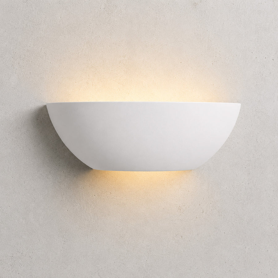Bianca Paintable Up/Down Wall Light — Plaster, White