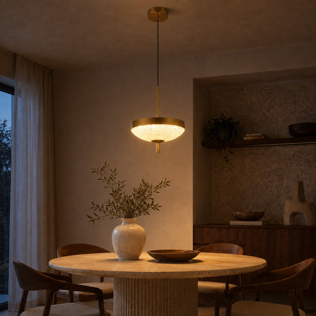 How Burkina Antique Glass Pendant Light — Antiqued Metal, 20cm lights a room
