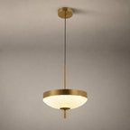 Burkina Antique Glass Pendant Light — Antiqued Metal, 20cm
