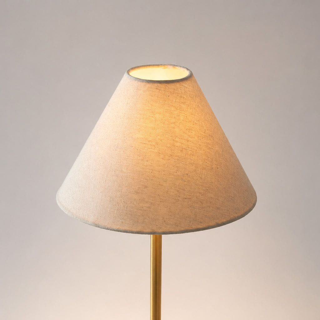 Calista Marble Base Table Lamp — Gold & White