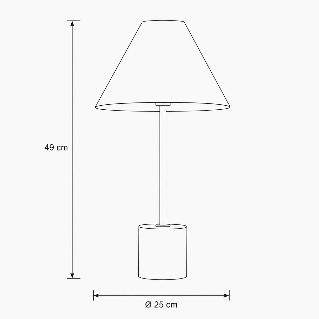 Calista Marble Base Table Lamp — Gold & White