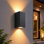 Castor Rectangular Outdoor Wall Light — Aluminium, Anthracite Grey