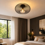 Cayo Industrial Cage Ceiling Light — Black