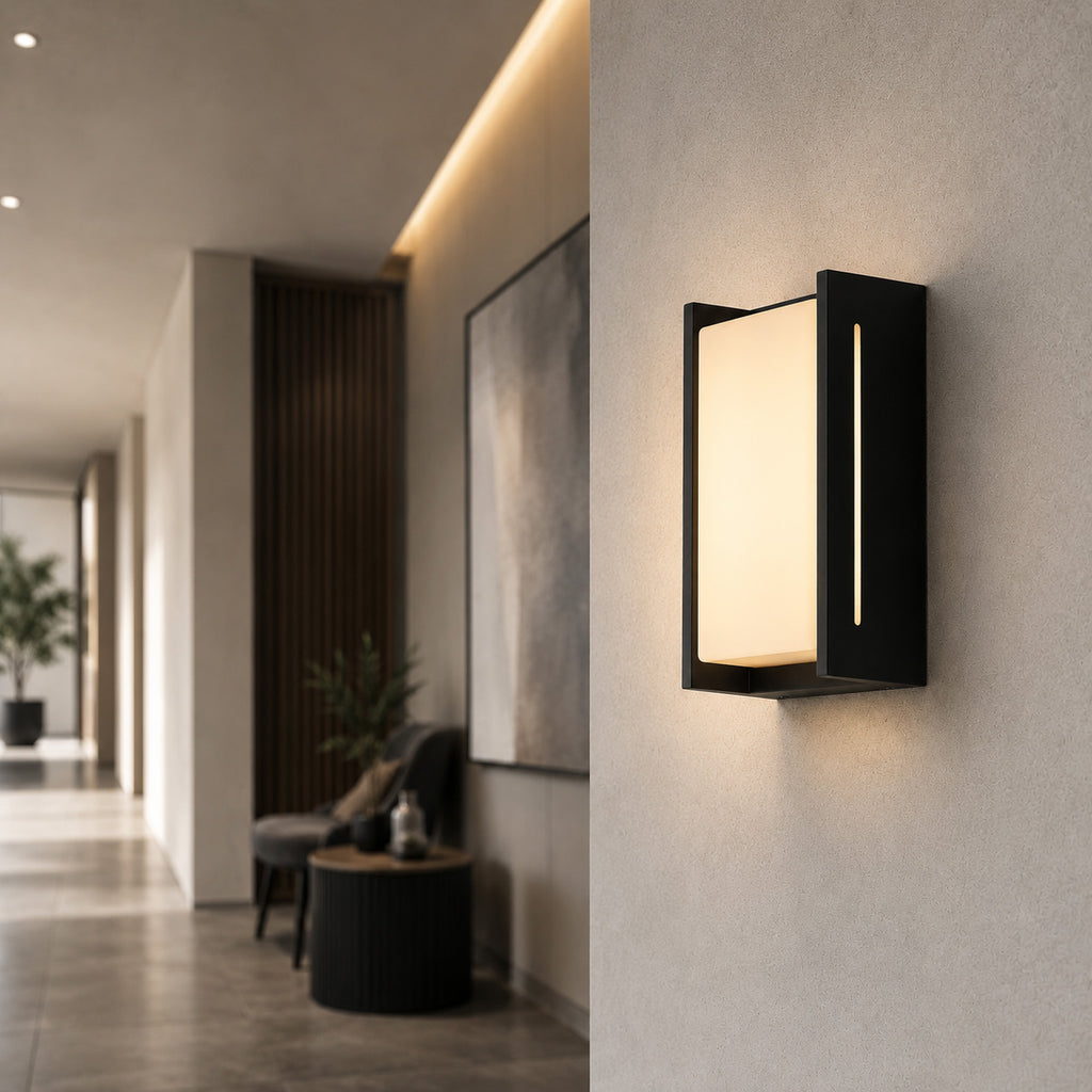 Compact LED Outdoor Wall Light — Anthracite, 24cm