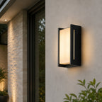 Compact LED Outdoor Wall Light — Anthracite, 24cm