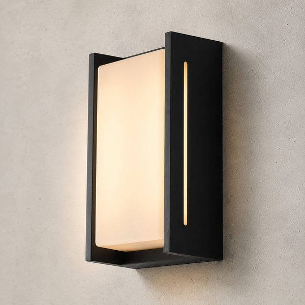 Compact LED Outdoor Wall Light — Anthracite, 24cm