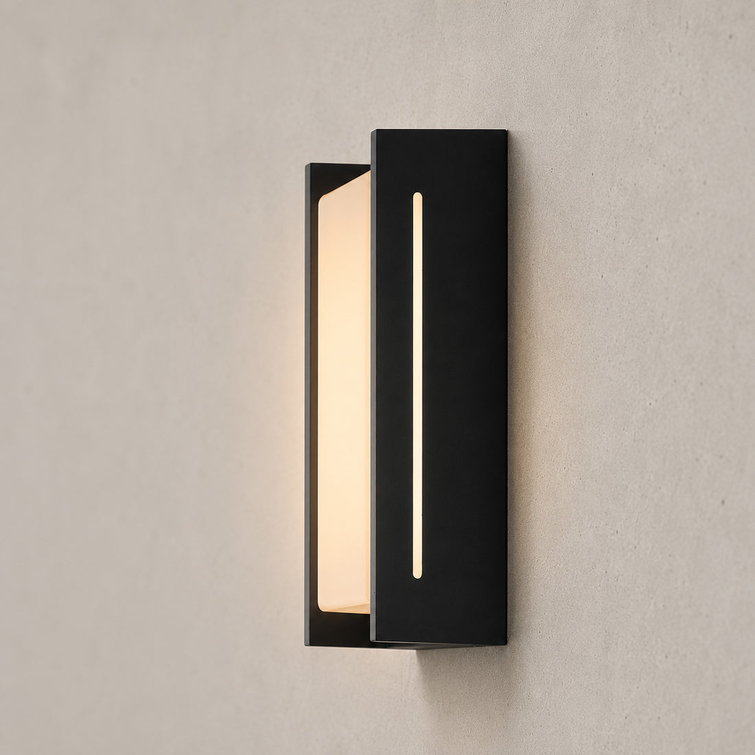 Compact LED Outdoor Wall Light — Anthracite, 24cm detail