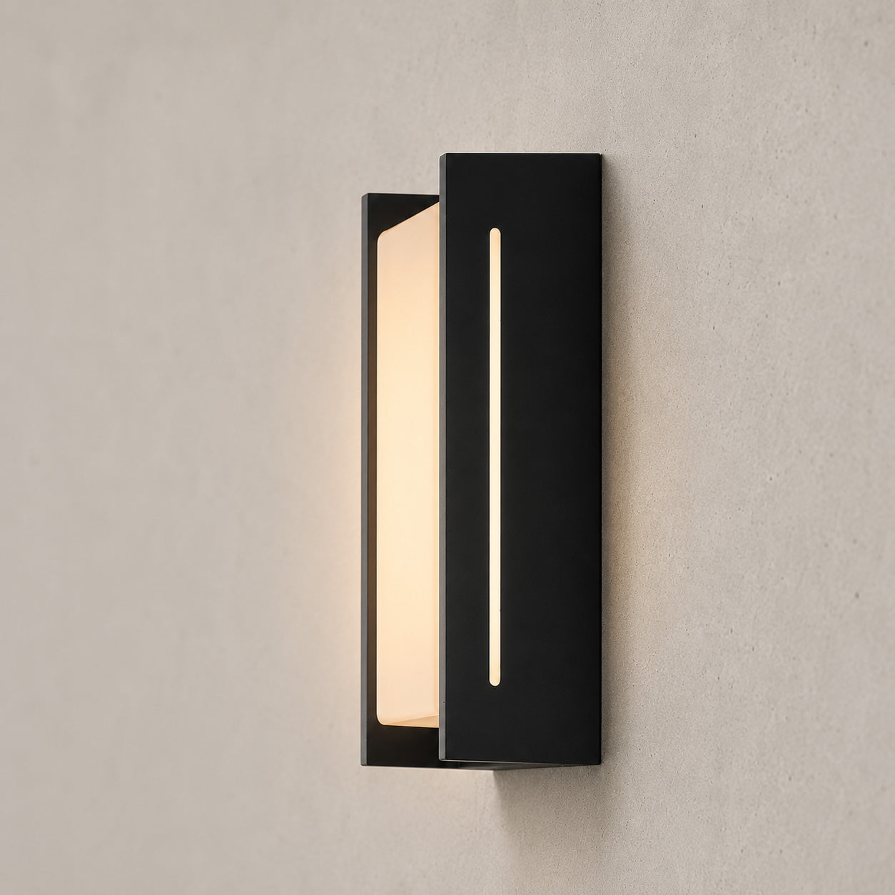 Compact LED Outdoor Wall Light — Anthracite, 24cm