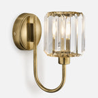 Cortona Faceted Glass Wall Light — Antique Brass