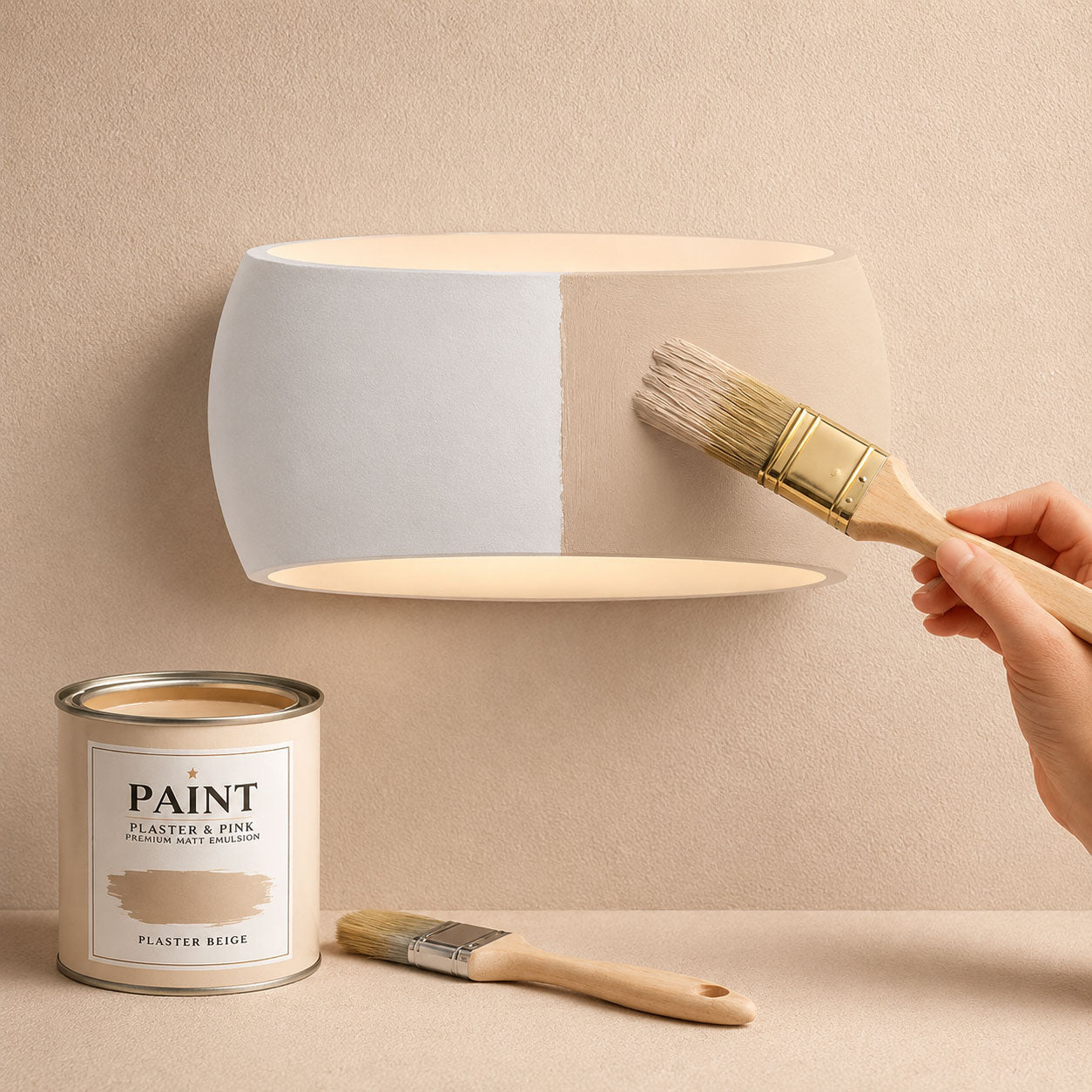 Corvo Up Down Paintable Wall Light Sconce — Plaster, White